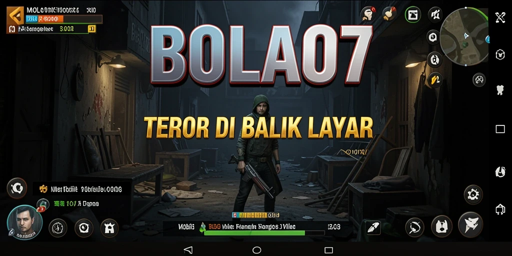 Screenshot gameplay BOLA07 menampilkan suasana horor yang menegangkan.