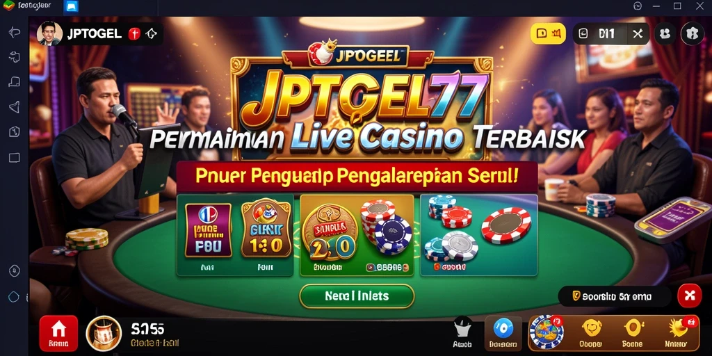 Tampilkan gameplay seru di aplikasi Live Casino JPTOGEL77.