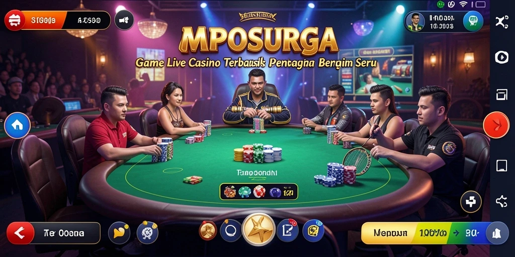 Antarmuka menarik dan gameplay seru di MPOSURGA Live Casino.