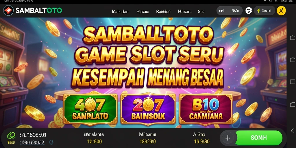 Tampilan gameplay menarik dari SAMBALTOTO dengan fitur slot yang menawan.