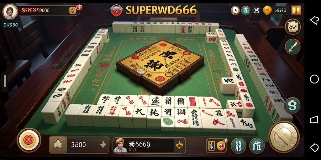 Screenshot gameplay SUPERWD666 menampilkan keseruan bermain Mahjong.