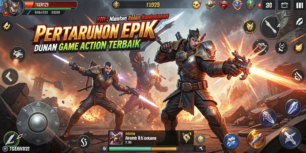 Screenshot TGER123 menampilkan aksi mendebarkan dari gameplay.